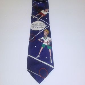 Vintage Bench Warmers Richard Torrey Mens Tennis Neck Tie Rare Italian Silk Nice